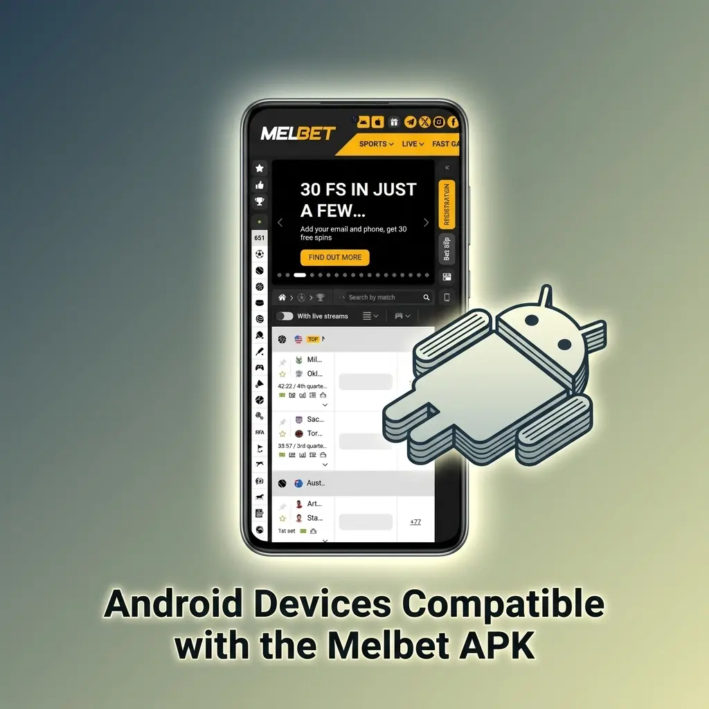 Android devices compatible with Melbet APK including Samsung, Xiaomi, OnePlus, Google Pixel, Sony, Oppo, Huawei, and Poco models