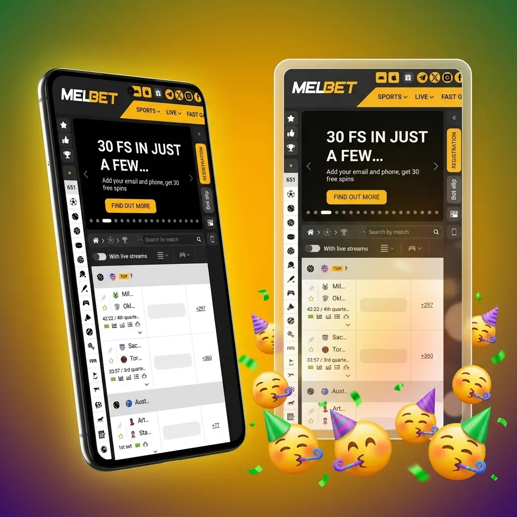 Melbet mobile website interface on smartphone showing sports betting and casino games optimised for Indian users