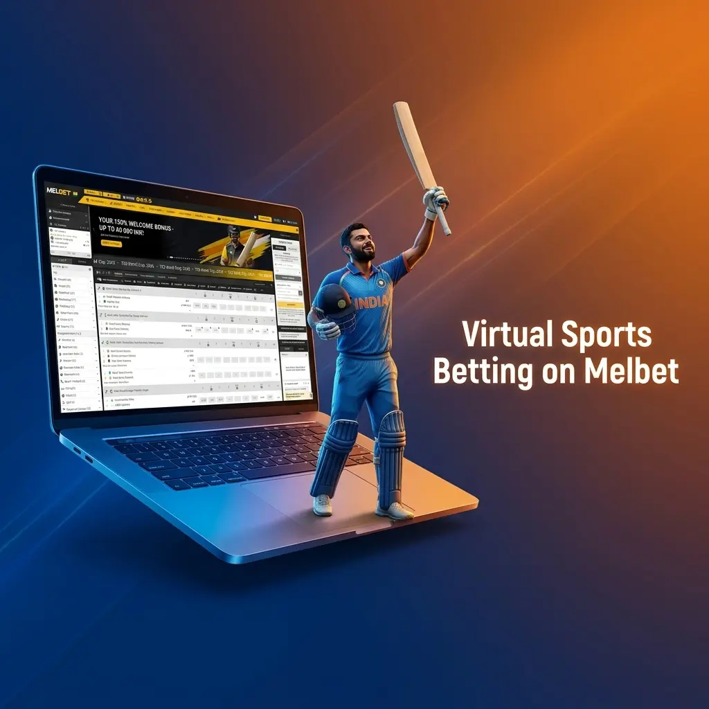 Virtual sports betting on Melbet featuring football, cricket, basketball and horse racing simulations available 24/7